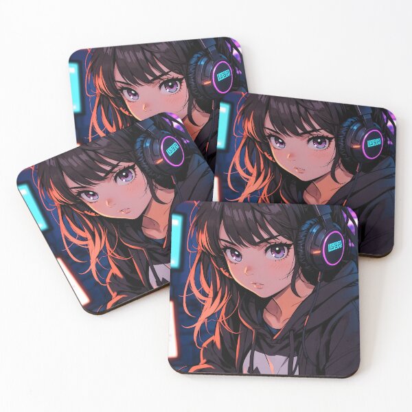 Item preview, Retro Anime Girl Gamer Cyberpunk Streaming Setup designed and sold by SekaiVibes.