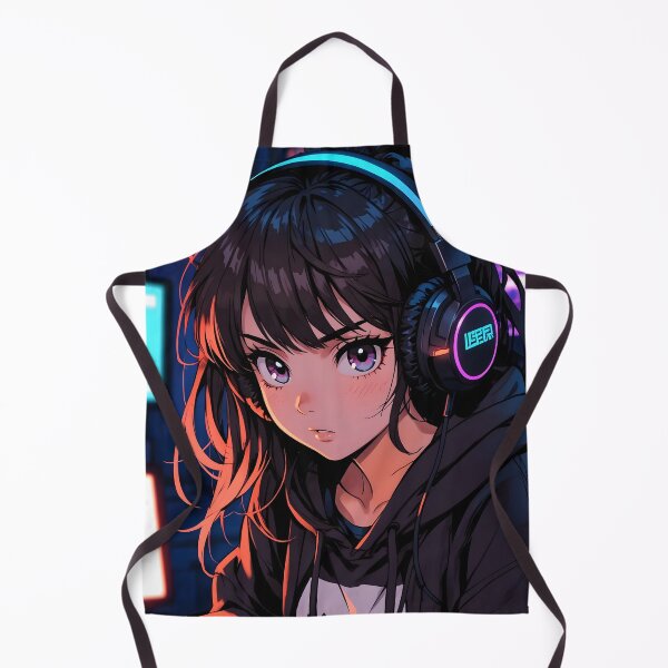 Item preview, Retro Anime Girl Gamer Cyberpunk Streaming Setup designed and sold by SekaiVibes.