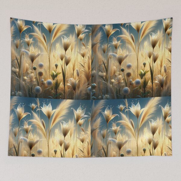 Item preview, Blooming fantasy grassy glass field in the digitalart designed and sold by EmeraldeaArt.