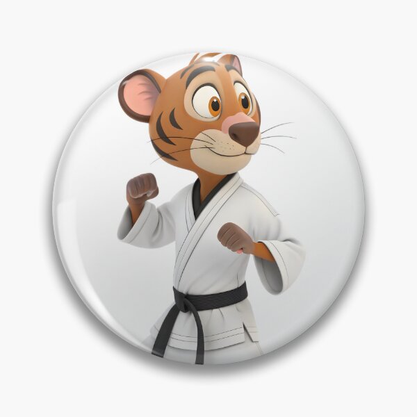 Item preview, cartoon karate and taekwon-do tiger mascot designed and sold by DuskTillDown.