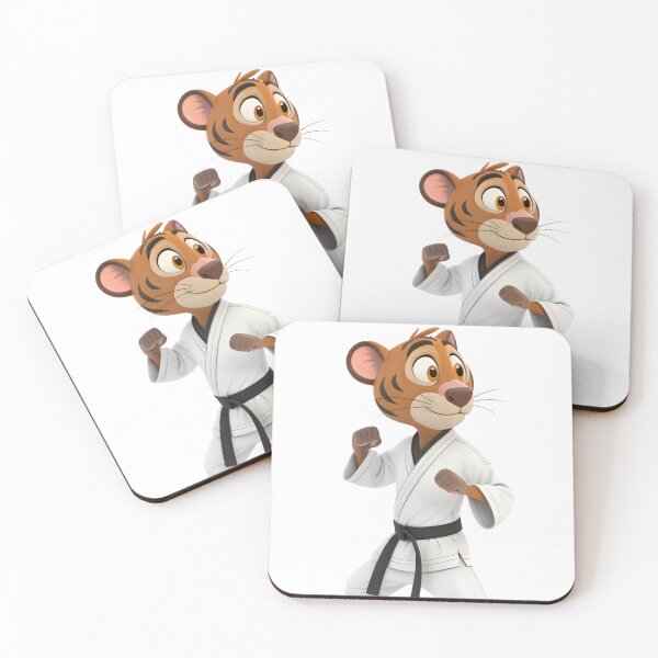 Item preview, cartoon karate and taekwon-do tiger mascot designed and sold by DuskTillDown.