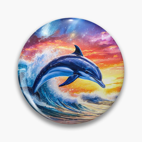 Item preview, Dolphin Playing in The Waves Design By Rich AMeN Gill designed and sold by RichAMeNGill.