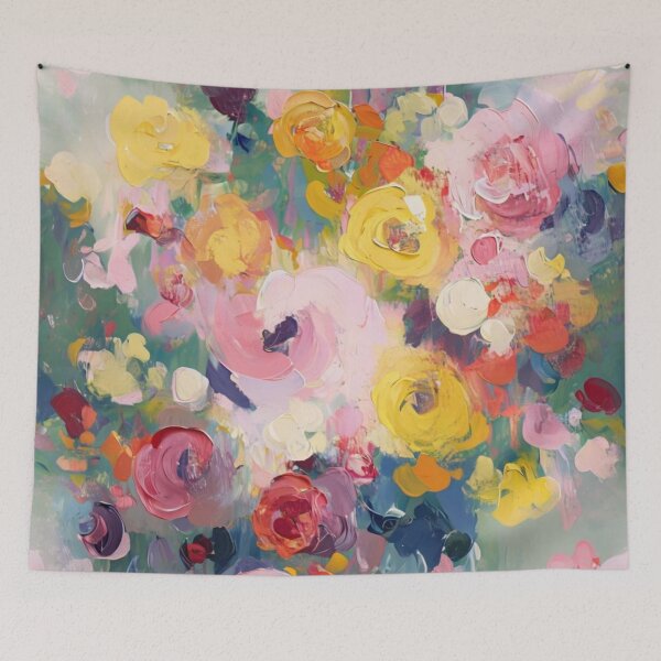 Item preview, Abstract Floral Painting in Vibrant Colors designed and sold by Art Garden.