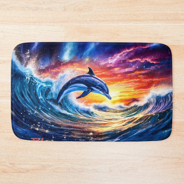 Item preview, Dolphin Playing in The Waves Design By Rich AMeN Gill designed and sold by RichAMeNGill.