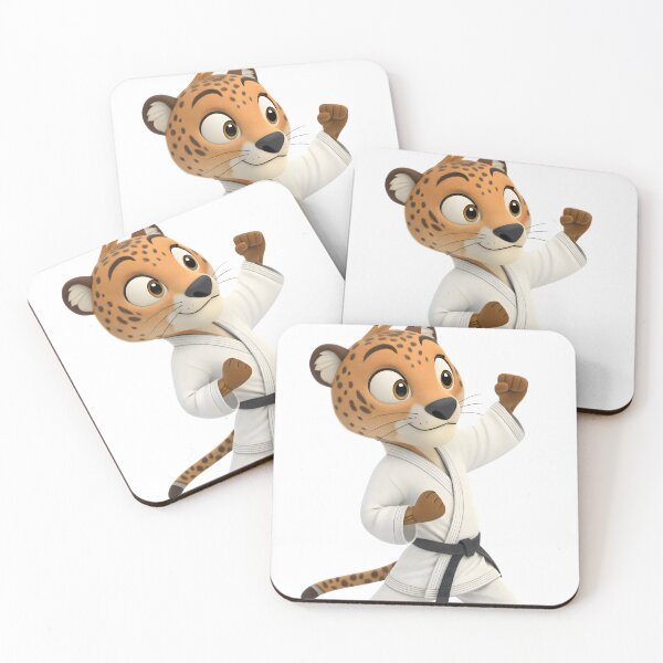 Item preview, cartoon karate and taekwon-do leopard mascot designed and sold by DuskTillDown.