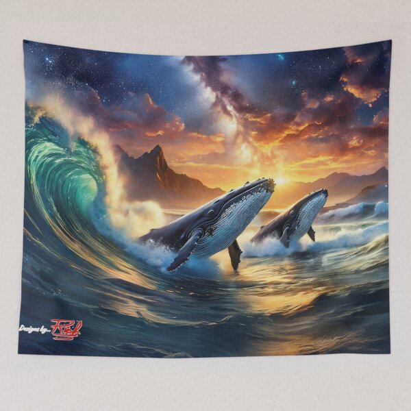 Item preview, Humpbacks At Sunset Design by Rich AMeN Gill designed and sold by RichAMeNGill.