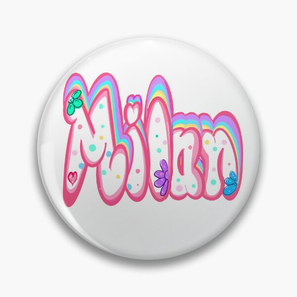 Item preview, Milan popular girls first name in white floral and pastels . Personalized personalised customised name Mila designed and sold by Artonmytee.