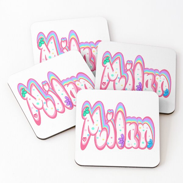 Item preview, Milan popular girls first name in white floral and pastels . Personalized personalised customised name Mila designed and sold by Artonmytee.