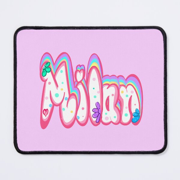 Item preview, Milan popular girls first name in white floral and pastels . Personalized personalised customised name Mila designed and sold by Artonmytee.