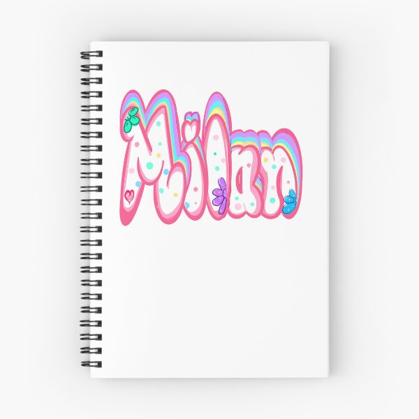 Item preview, Milan popular girls first name in white floral and pastels . Personalized personalised customised name Mila designed and sold by Artonmytee.