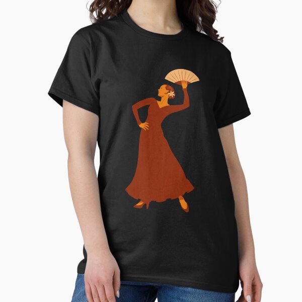Vista previa del artículo con la obra «Bailaora de flamenco con abanico», diseñado y vendido por Now's Good Designs.