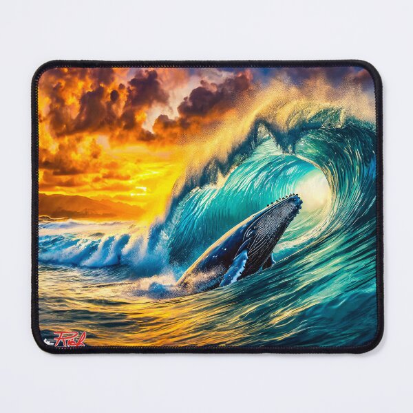 Item preview, Humpback Whale Playing in Surf Design by Rich AMeN Gill designed and sold by RichAMeNGill.