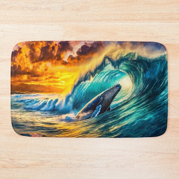 Artikelvorschau, Buckelwal spielt im Surf-Design von Rich AMeN Gill entworfen und verkauft von RichAMeNGill.