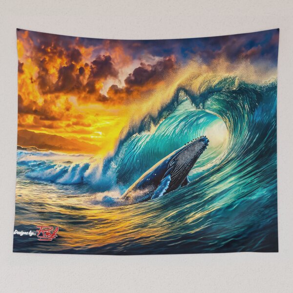 Artikelvorschau, Buckelwal spielt im Surf-Design von Rich AMeN Gill entworfen und verkauft von RichAMeNGill.