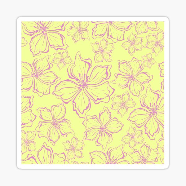 Aperçu de l'œuvre Contour du Sakura ensoleillé créée et vendue par Nouveaupattern.