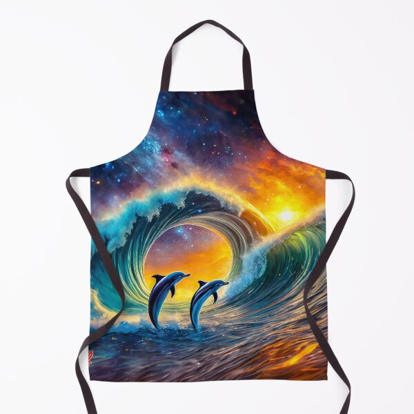 Item preview, Dolphins Playing In Galaxy Surf 02 Design by Rich AMeN Gill designed and sold by RichAMeNGill.