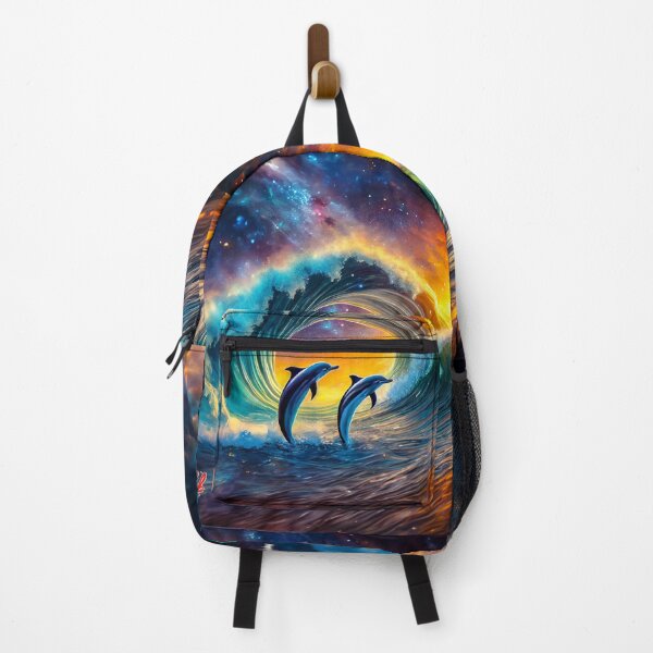 Item preview, Dolphins Playing In Galaxy Surf 02 Design by Rich AMeN Gill designed and sold by RichAMeNGill.