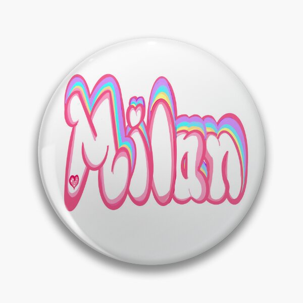 Item preview, Milan popular girls first name in white and pastels . Personalized personalised customised name Milan designed and sold by Artonmytee.