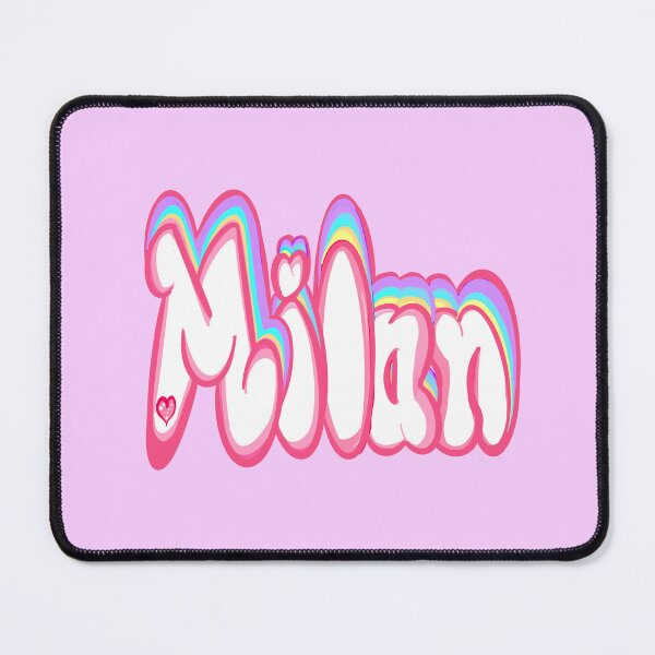 Item preview, Milan popular girls first name in white and pastels . Personalized personalised customised name Milan designed and sold by Artonmytee.