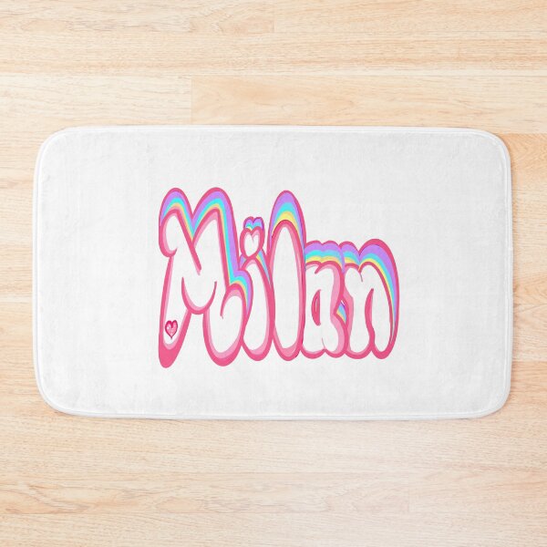 Item preview, Milan popular girls first name in white and pastels . Personalized personalised customised name Milan designed and sold by Artonmytee.