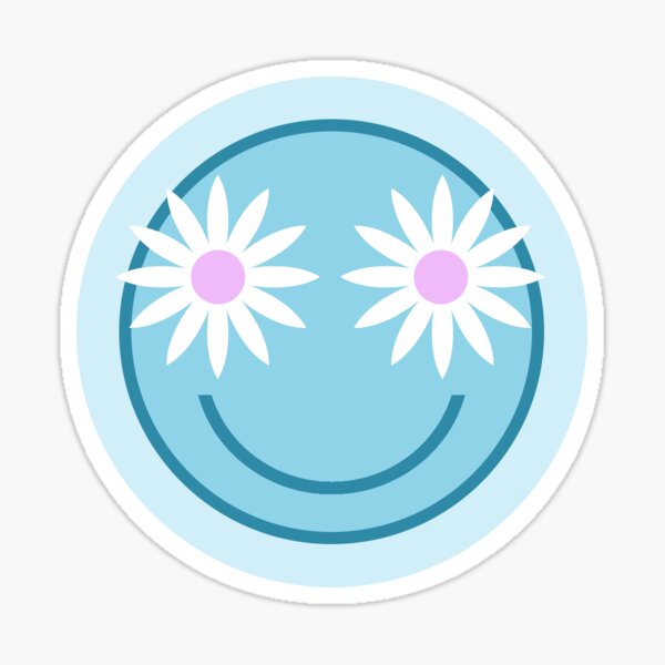 Item preview, Preppy Flower Smile - Blue designed and sold by SoulPanda.