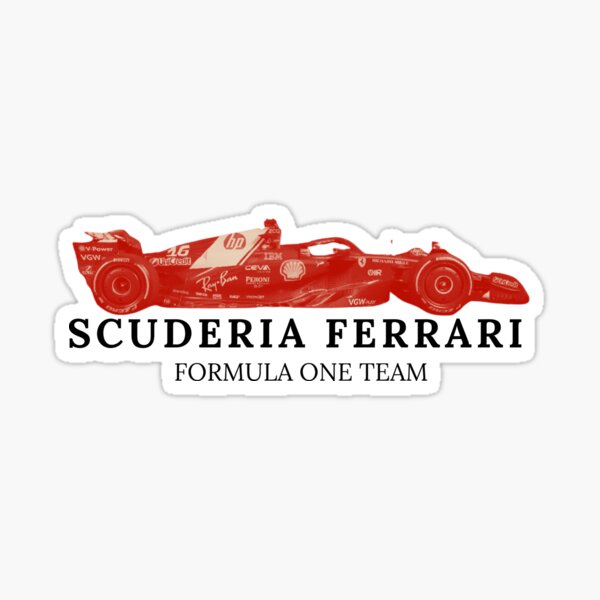 scuderia ferrari minimal shirt merch Sticker