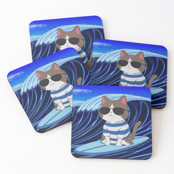 Item preview, Cute cat on surfboard designed and sold by OnixDesign.