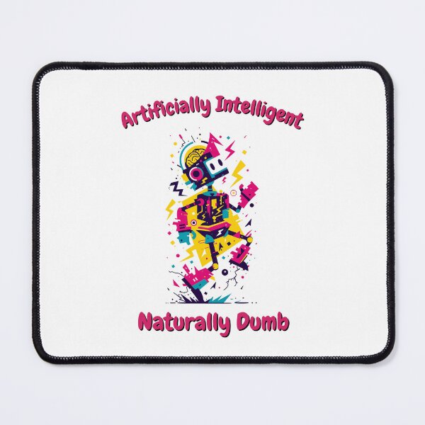 Item preview, Artificially Intelligent, Naturally Dumb – AI Satire & Humor designed and sold by SADStyleDesigns.