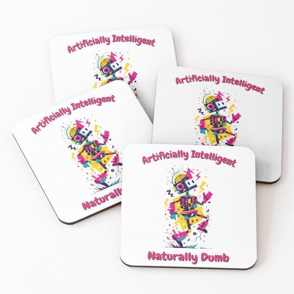 Item preview, Artificially Intelligent, Naturally Dumb – AI Satire & Humor designed and sold by SADStyleDesigns.
