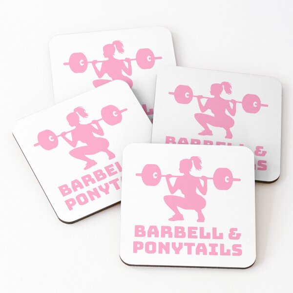 Item preview, Barbells And Ponytails! Pink Female Lifter designed and sold by PMCreative.