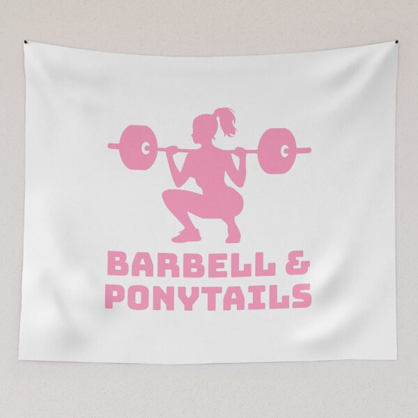 Item preview, Barbells And Ponytails! Pink Female Lifter designed and sold by PMCreative.