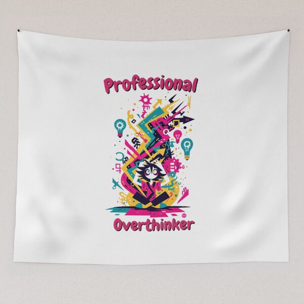 Item preview, Professional Overthinker – Anxiety & Overthinking Humor designed and sold by SADStyleDesigns.