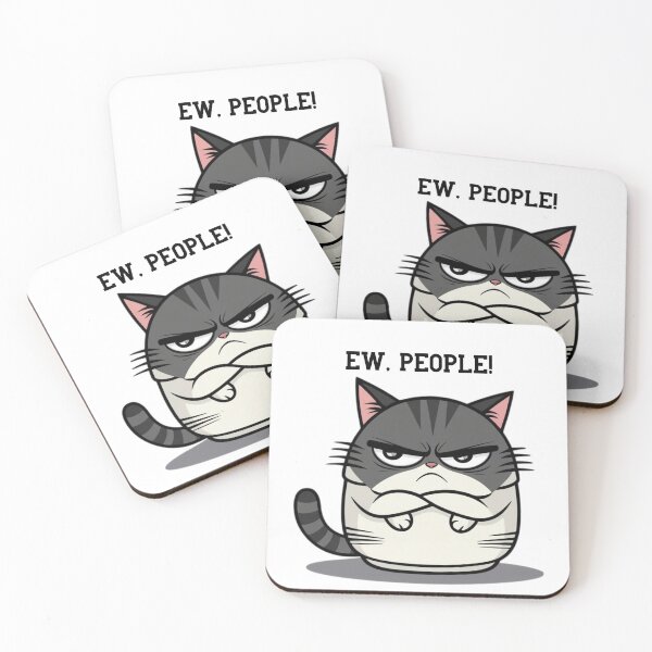 Item preview, Funny Cat T-Shirt – "EW, PEOPLE!" | Misanthropy with Humor for Cat Lovers designed and sold by SVALANART.