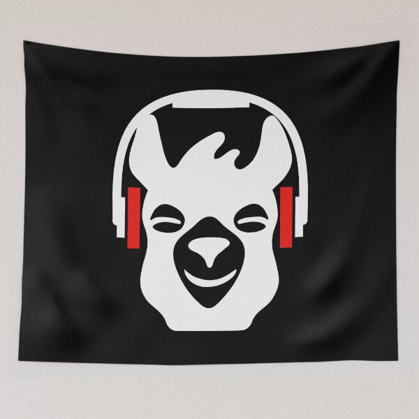 Item preview, Llama listening to music designed and sold by SeanSmithArt.