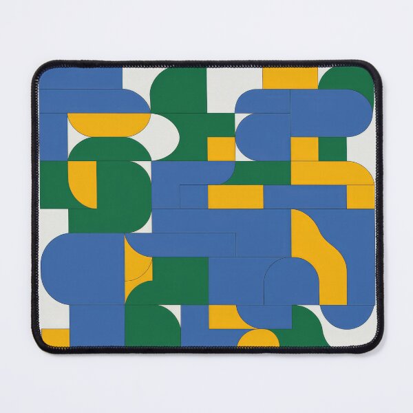 Item preview, A modern wallpaper design featuring vibrant geometric patterns with circles, triangles, and bold colors creating a dynamic abstract composition designed and sold by paratynka.