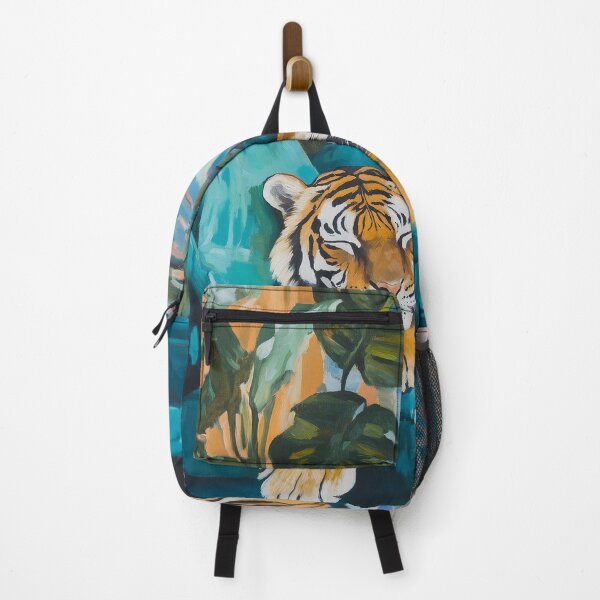 Item preview, Sleeping Tiger Maximalist ART, Tropical Jungle, Big Cats designed and sold by XYZnewDesigns.
