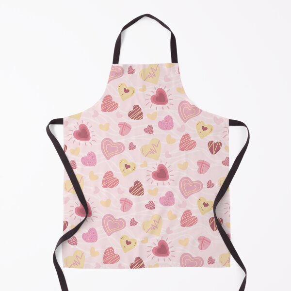 Item preview, Love Note Hearts - Soft Doodle Pattern on Rose Pink Fabric Design designed and sold by Nouveaupattern.