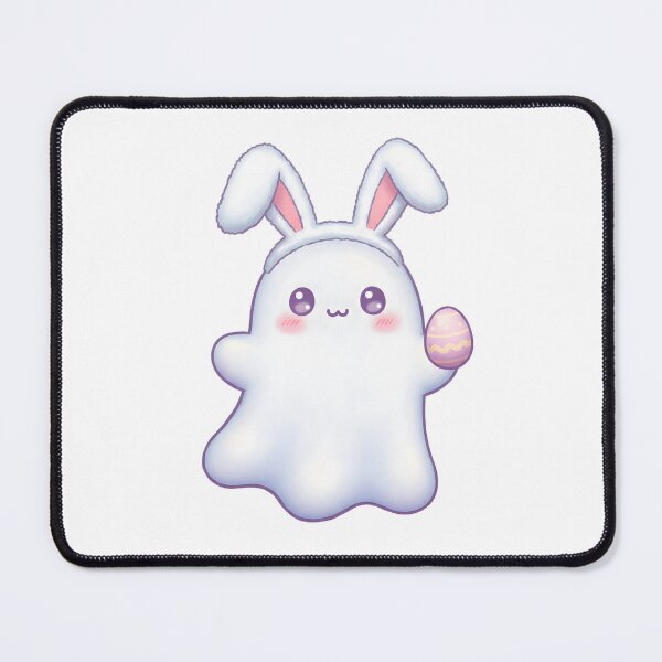 Item preview, Kawaii Ghost with Bunny Ears – Cute Easter Ghost Design designed and sold by AndRicDesigns.