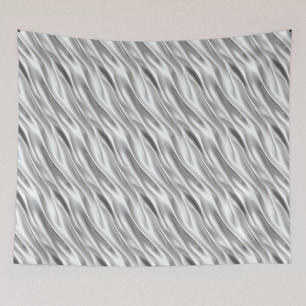 Item preview, Brushed Silver Waves Metallic Pattern designed and sold by patternicco.