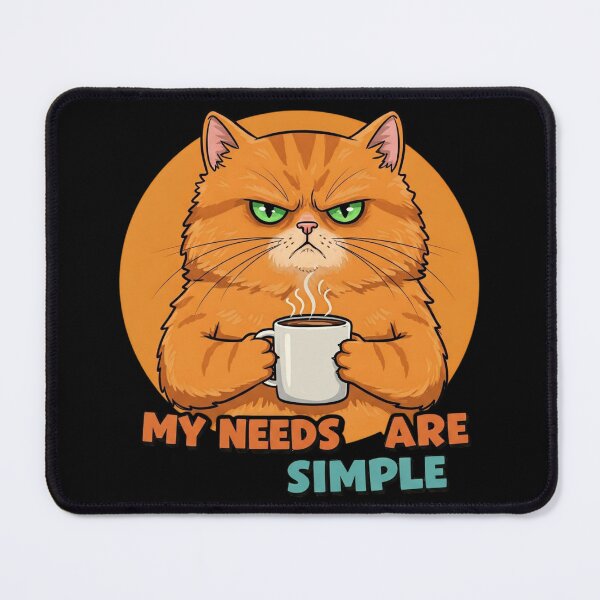 Item preview, My Needs Are Simple | Fun and Relatable Minimalist Graphic designed and sold by Tw1nsAIArt.