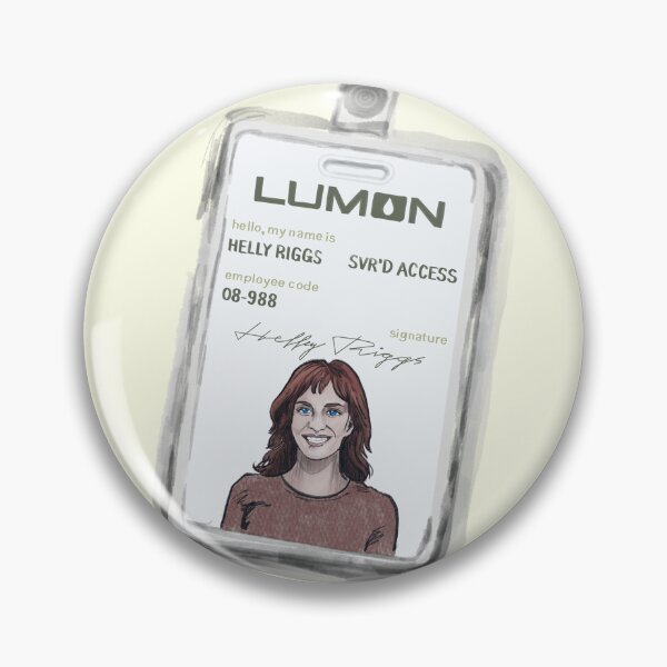 Item preview, Severance inspired Helly Riggs Lumon Employee Badge designed and sold by Chloë, Natalie, & Sam Buse.