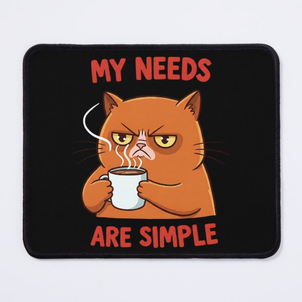 Item preview, My Needs Are Simple | Fun and Relatable Minimalist Graphic designed and sold by Tw1nsAIArt.