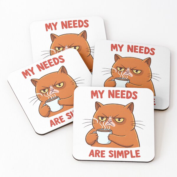 Item preview, My Needs Are Simple | Fun and Relatable Minimalist Graphic designed and sold by Tw1nsAIArt.