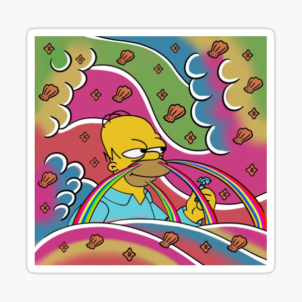 Item preview, Homer psychedelic shaving art  designed and sold by BayfrontArt.