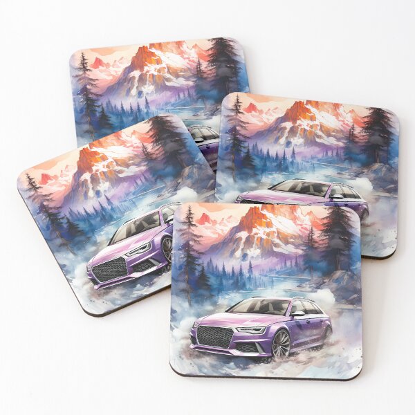 Item preview, Watercolor Style Sports Wagon Captured In Dreamy Mountain Landscape designed and sold by RevUpDesign.