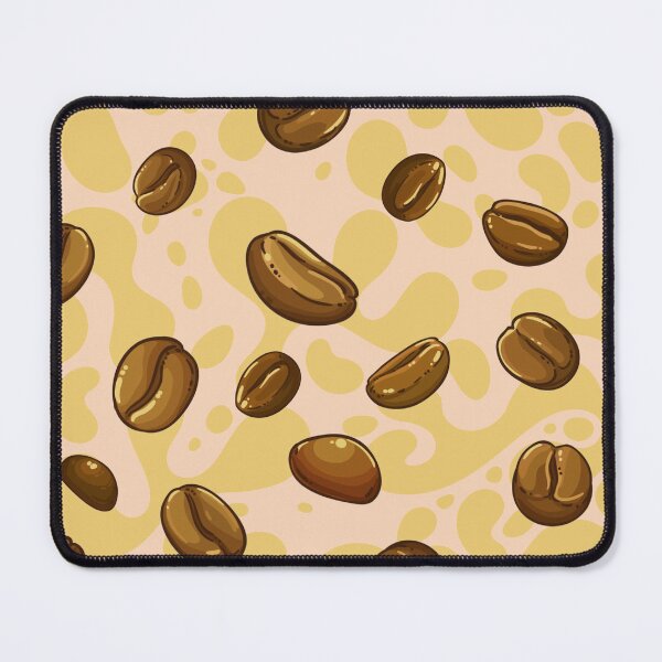 Item preview, Brewed Perfection - Realistic Coffee Bean Pattern on Creamy Beige Fabric designed and sold by Nouveaupattern.