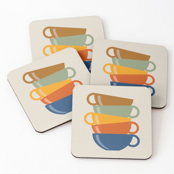 Item preview, Coffee Cups – Modern Minimalist Art designed and sold by Drawings Project.