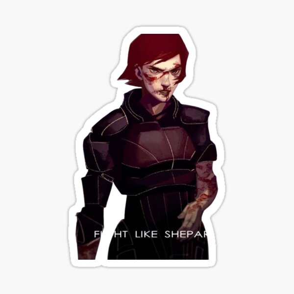 Vista previa del artículo con la obra «Pelea como Shepard - Mass Effect», diseñado y vendido por DanielaDuartey.