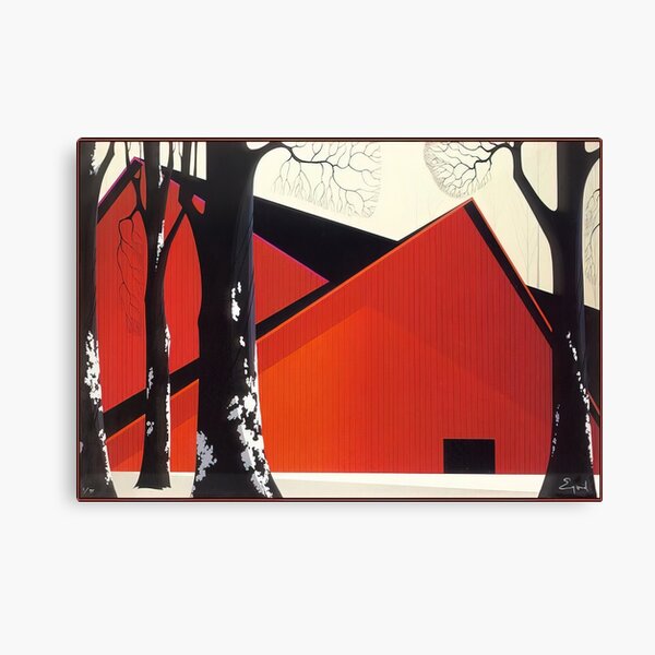 Item preview, Eyvind Earle - The Great Red Barn designed and sold by htanart.