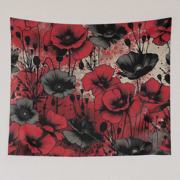 Item preview, Gothic Red Poppy Dark Floral Design designed and sold by zzz888.